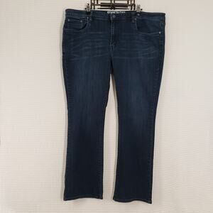 Kenneth Cole Reaction Jeans Mens 38x32 Blue Dark Wash Denim Boot Cut Casual